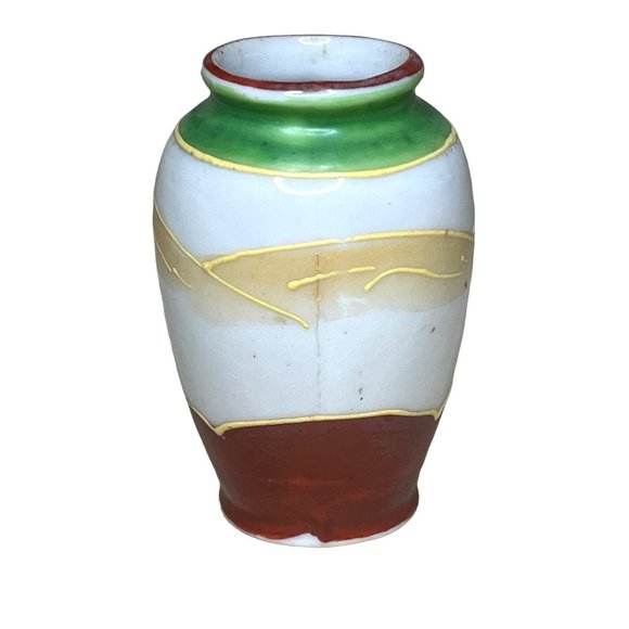 Vintage Miniature Ceramic Vase with Japanese Figure Made in Occupied Japan - Picture 3 of 6
